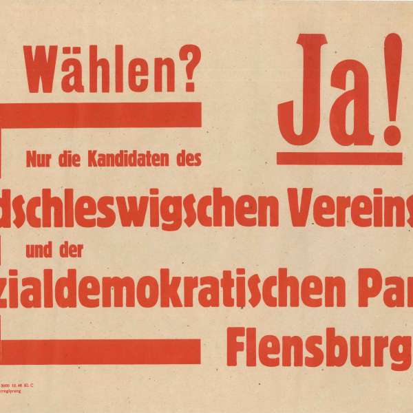 Sydslesvigsk valgplakat fra efterkrigstiden