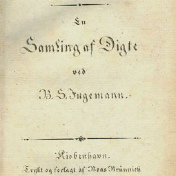 Gammelt eksemplar: "Samling af Digte" af B.S. Ingemann