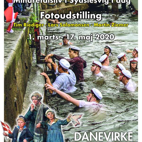Plakat omkring fotoudstillingen "100 år senere - Mindretalslivet i Sydslesvig i dag"