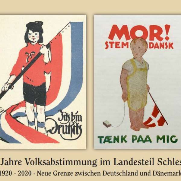 Tysk og dansk valgplakat fra 1919 og 1920