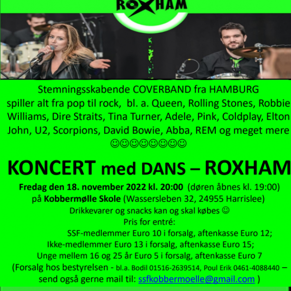 Koncert med dans i Kobbermølle (plakat)